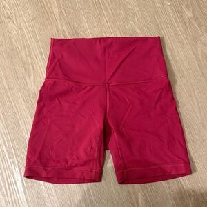 lululemon athletica wunder train Magenta Smoke shorts